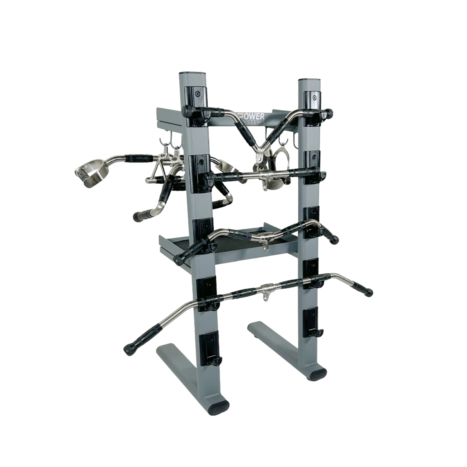 Premium Revolving Cable Attachments Bar/Accessory Rack w/Attachments