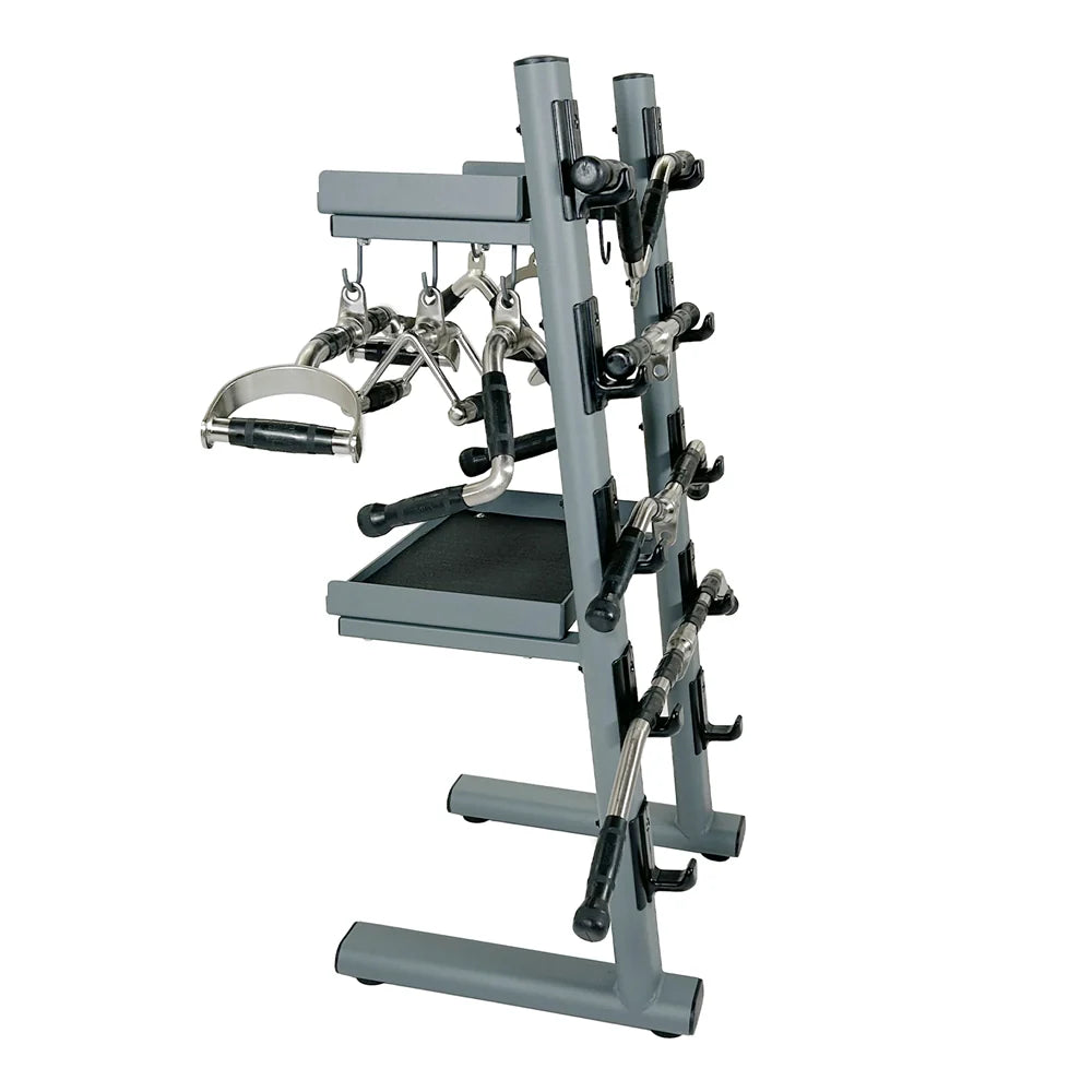 Premium Revolving Cable Attachments Bar/Accessory Rack w/Attachments