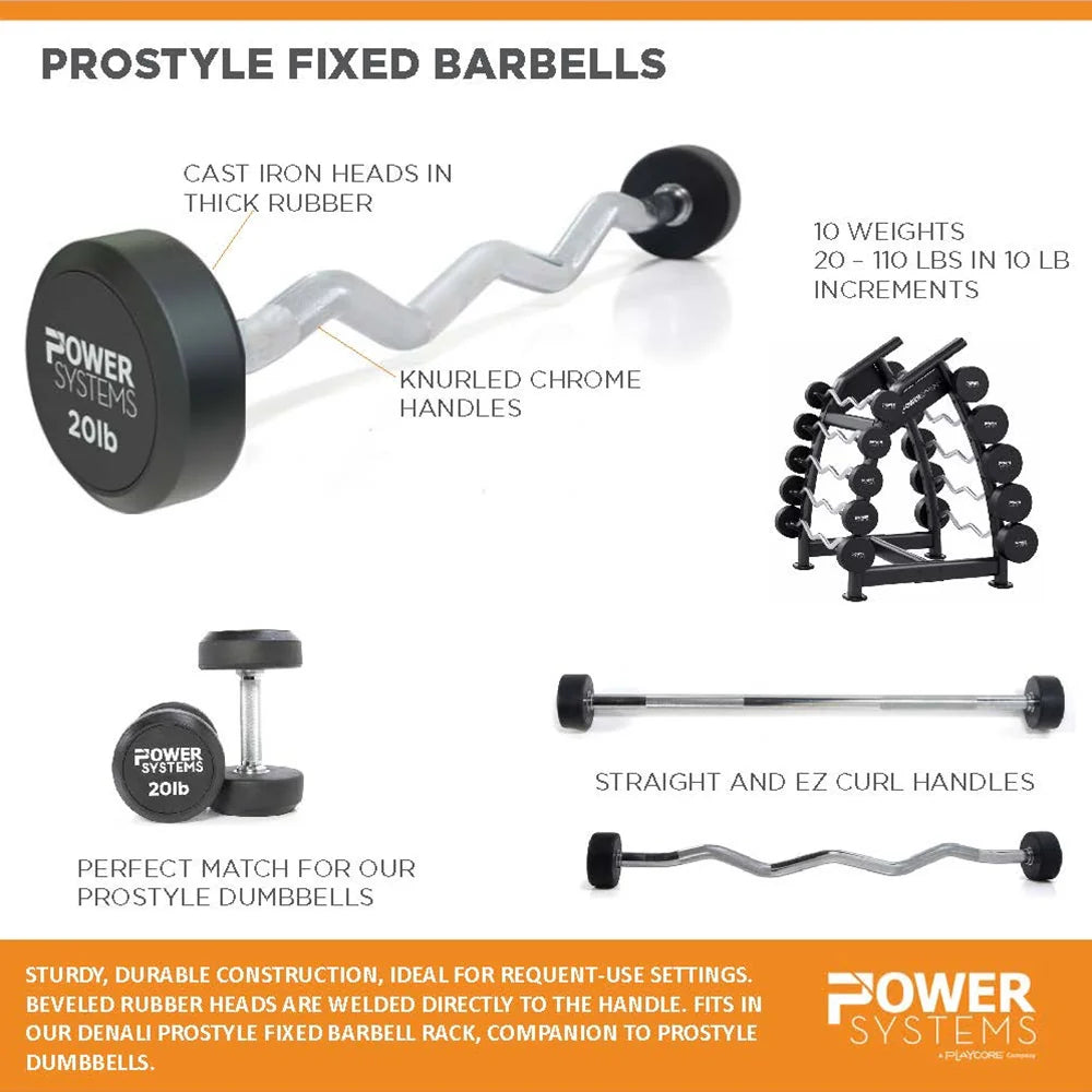 ProStyle Fixed Barbell EZ Curl Handle